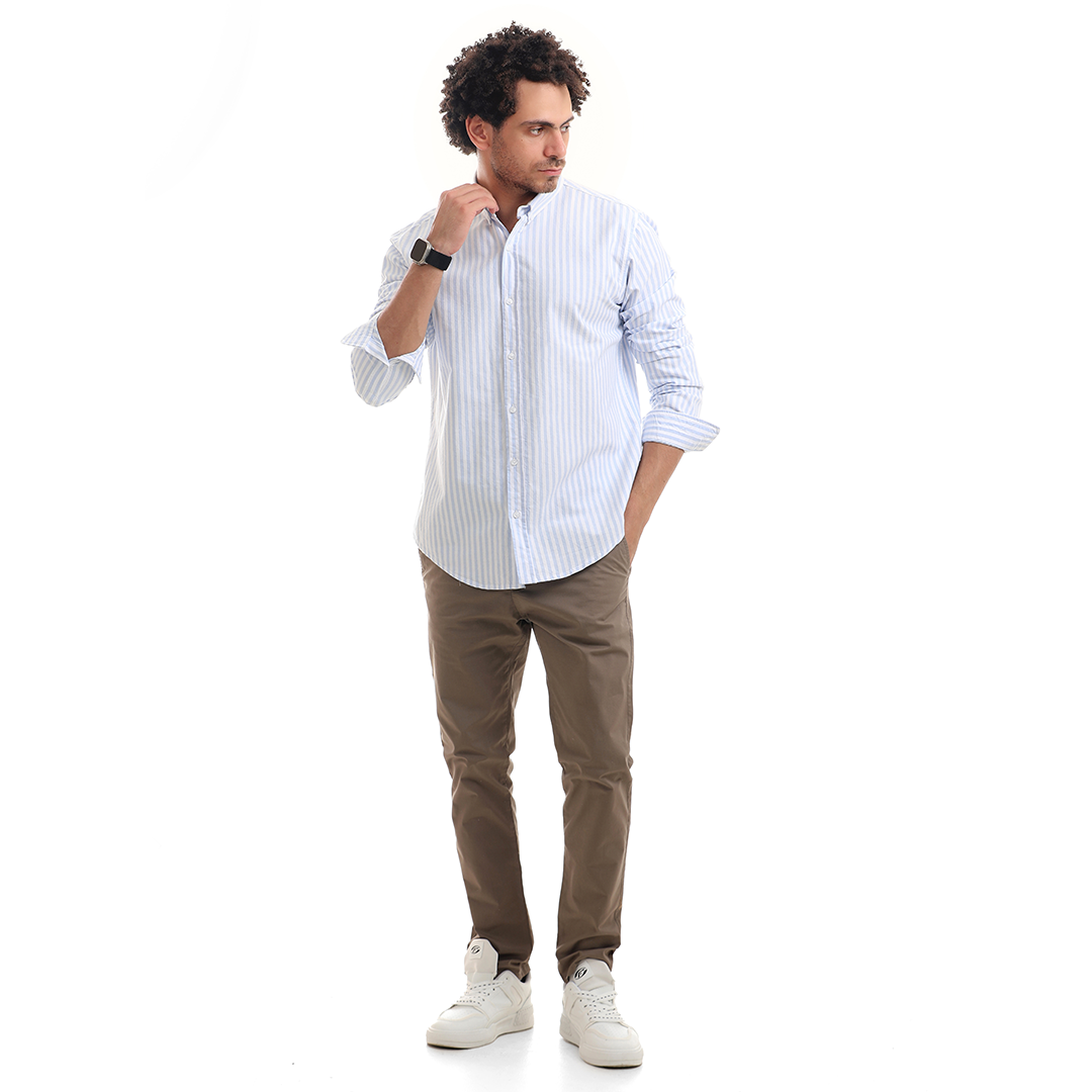 Slim Fit Striped Oxford Shirt