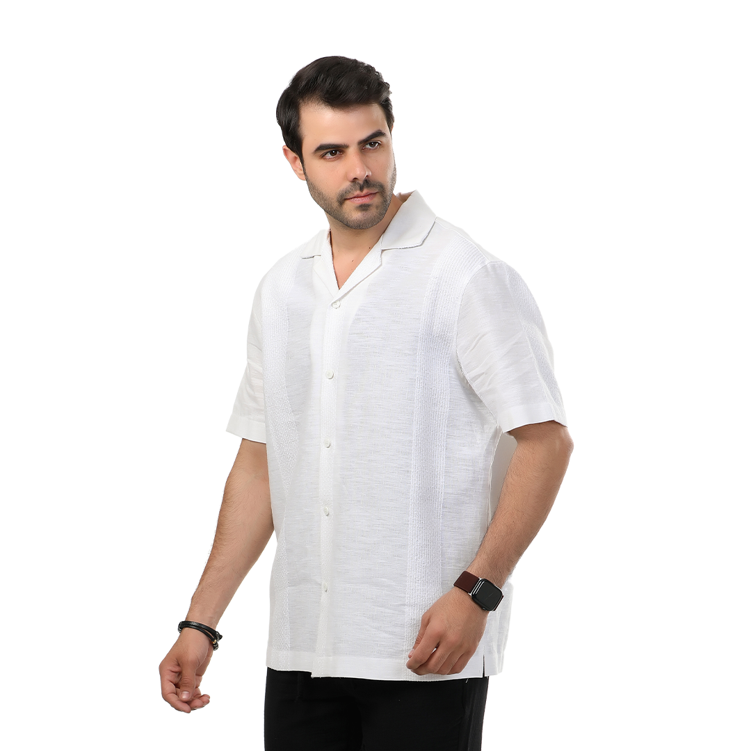 Regular Fit Linen Striped Shirt