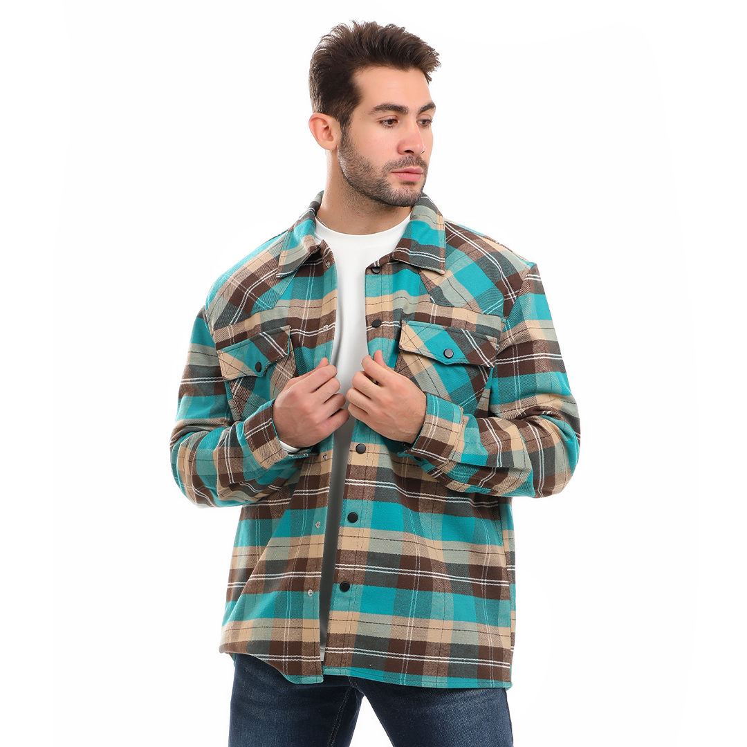 Men's Checkered Wool Shirt