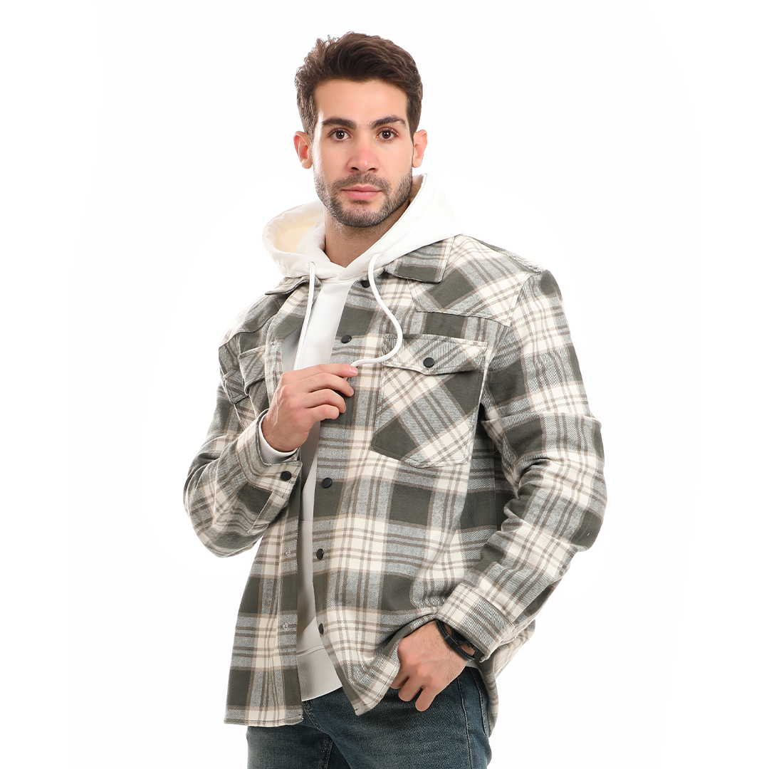 Men's Checkered Wool Shirt