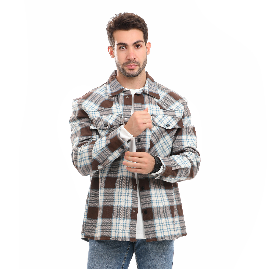 Men's Checkered Wool Shirt