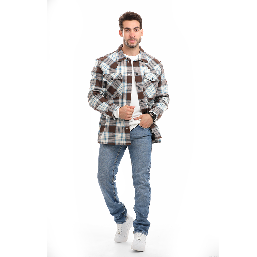 Men's Checkered Wool Shirt