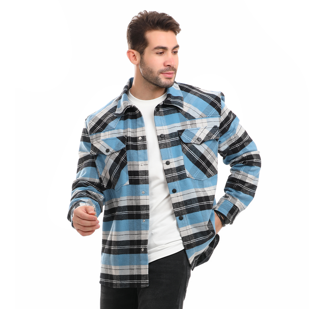 Men's Checkered Wool Shirt