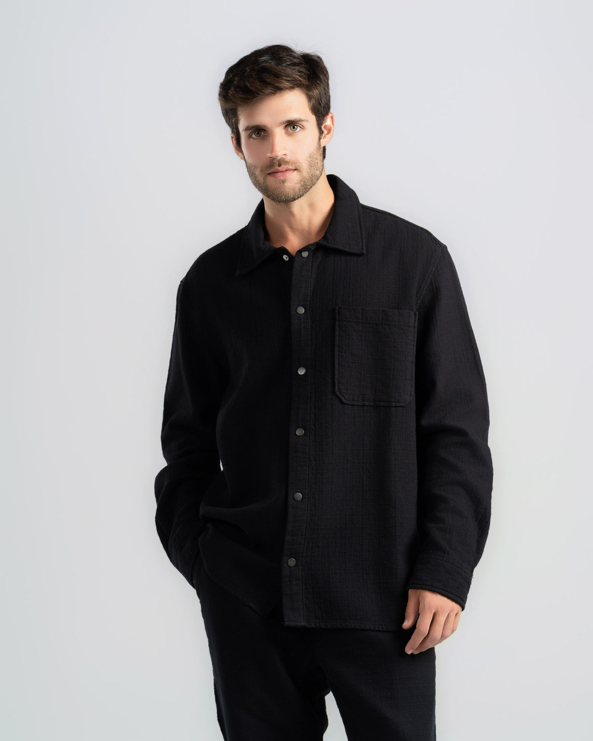 TEXTURED CHECK SHIRT