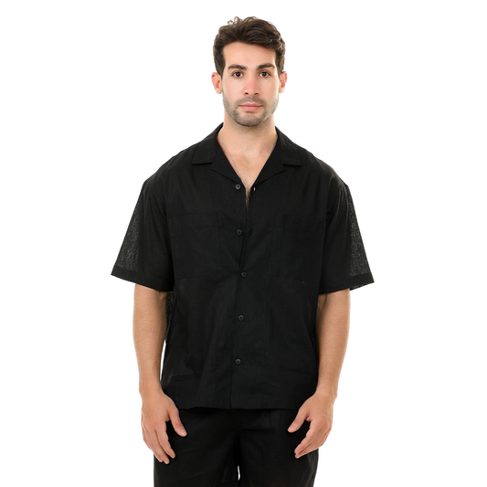 Regular Fit Linen Shirt Short Sleeve