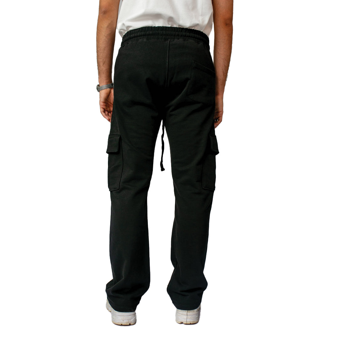 Wide-Leg Cargo Sweatpant