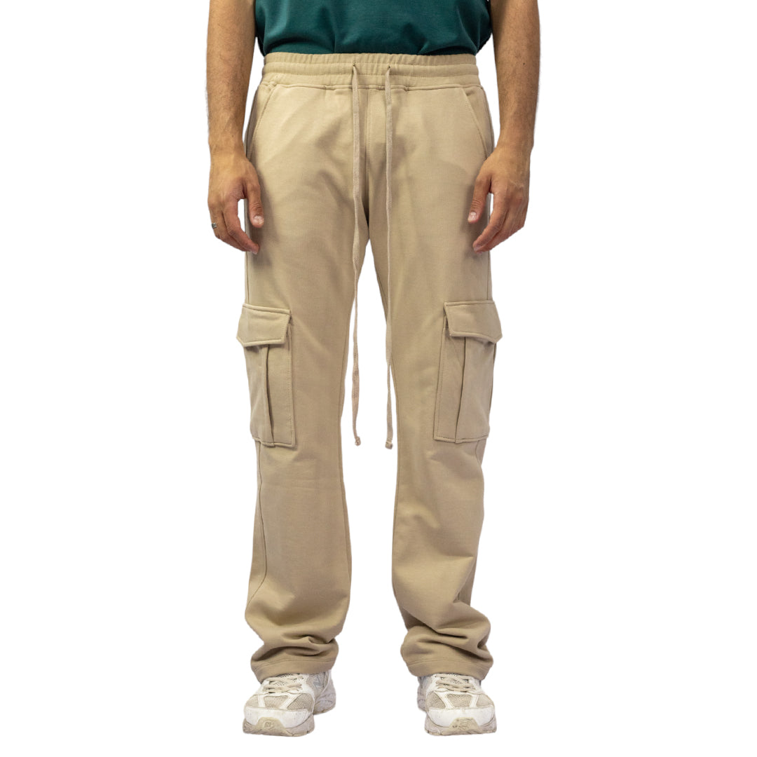 Wide-Leg Cargo Sweatpant