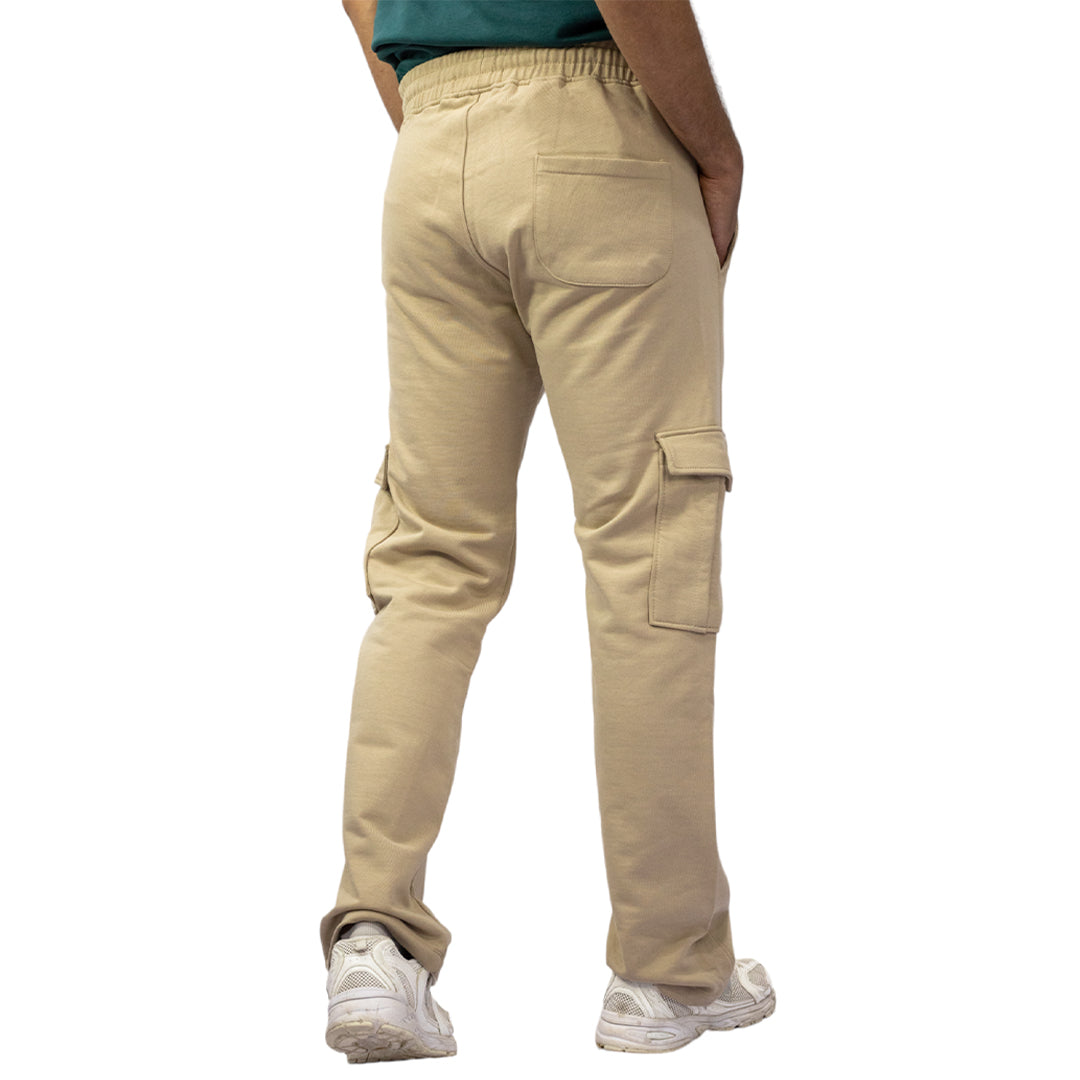 Wide-Leg Cargo Sweatpant