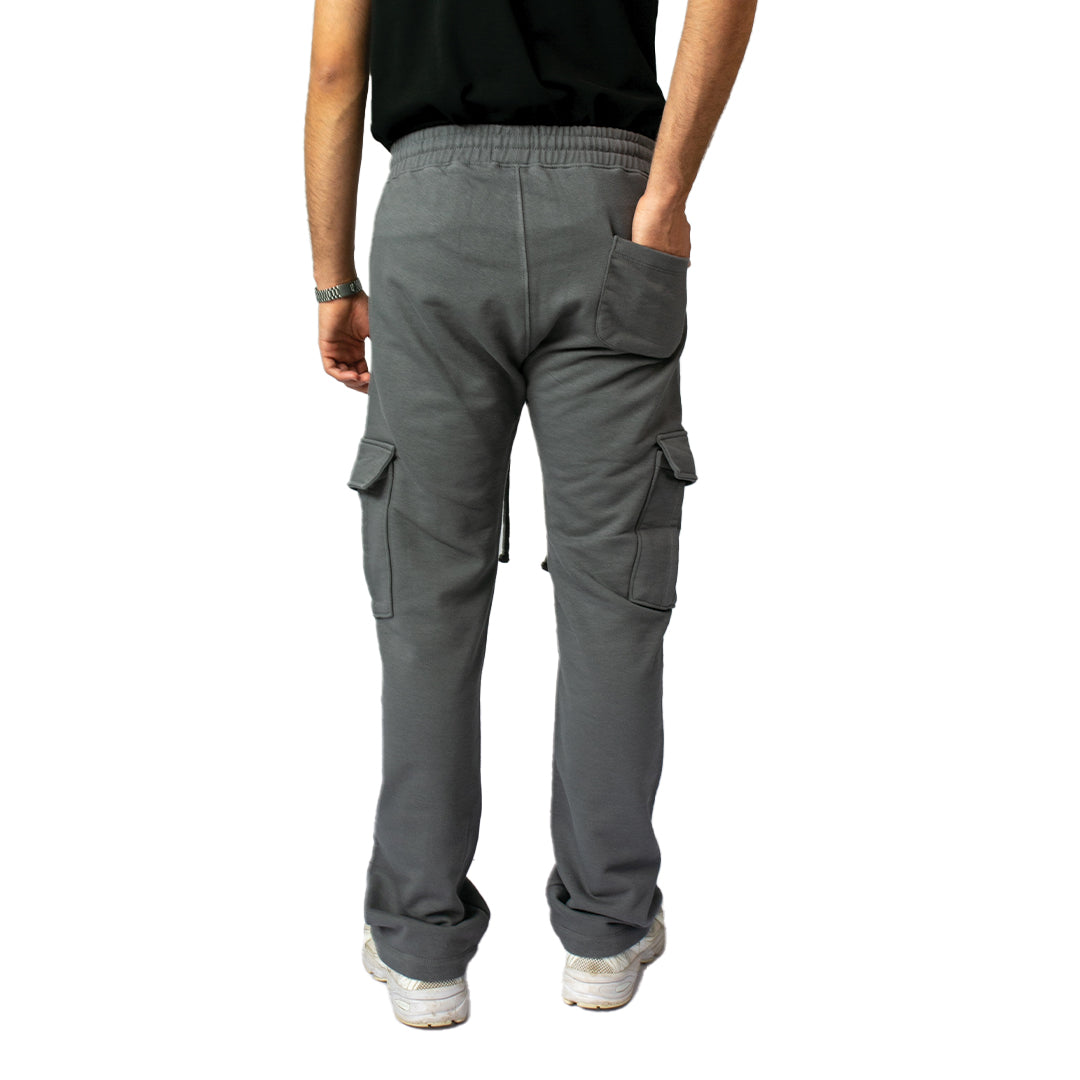 Wide-Leg Cargo Sweatpant