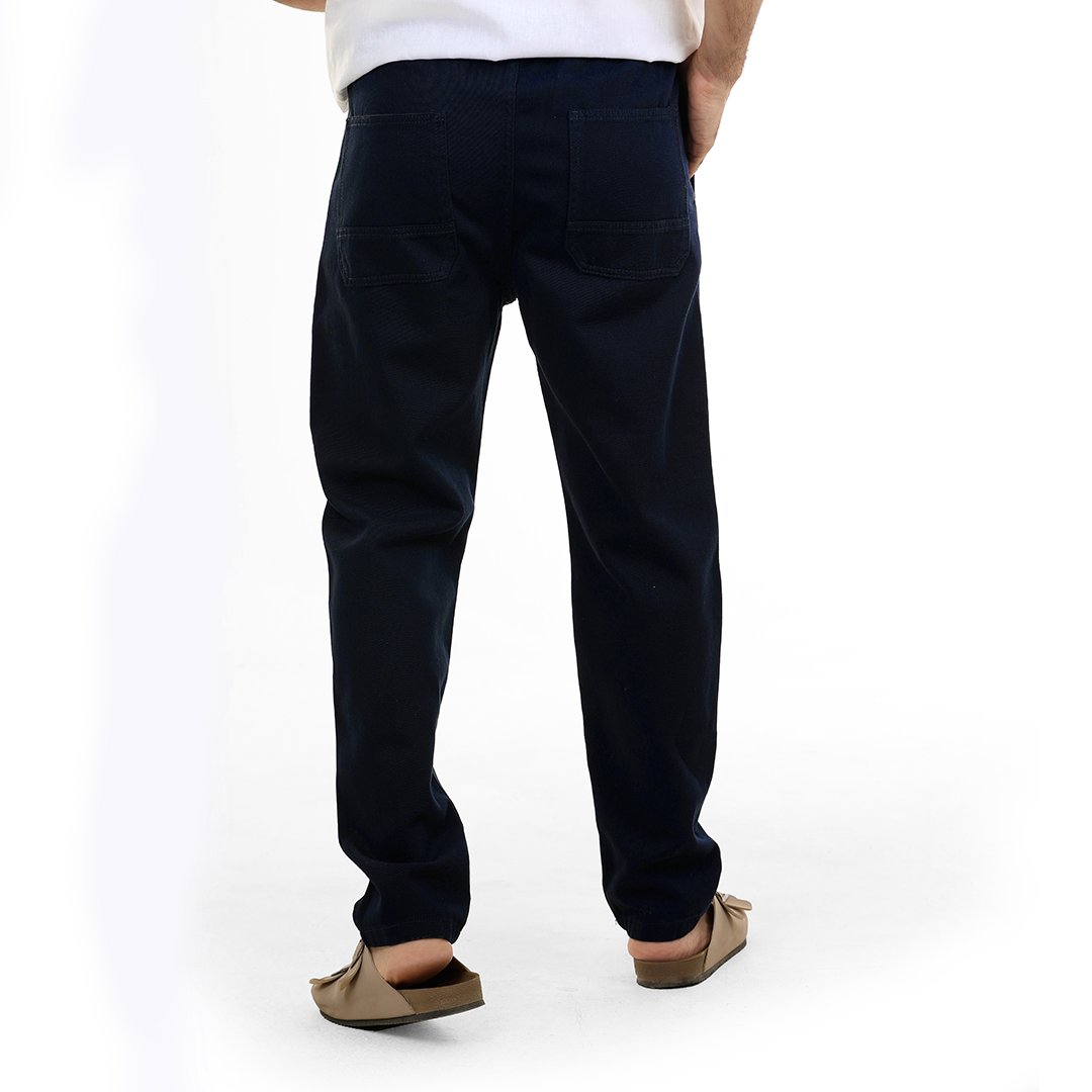 Drawstring Straight Fit Gabardine Pants