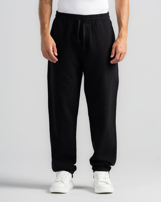 TEXTURED CHECK TROUSERS