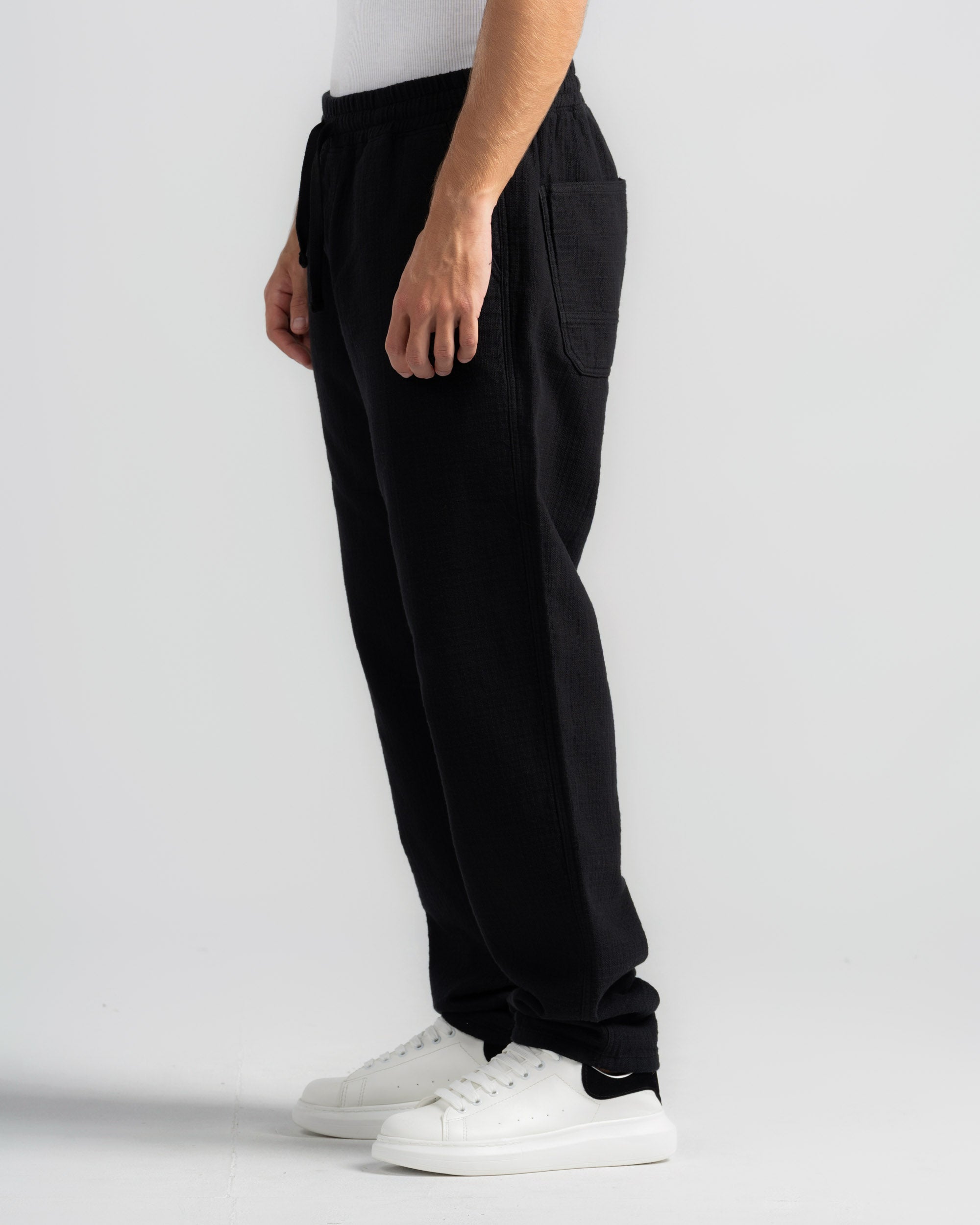 TEXTURED CHECK TROUSERS