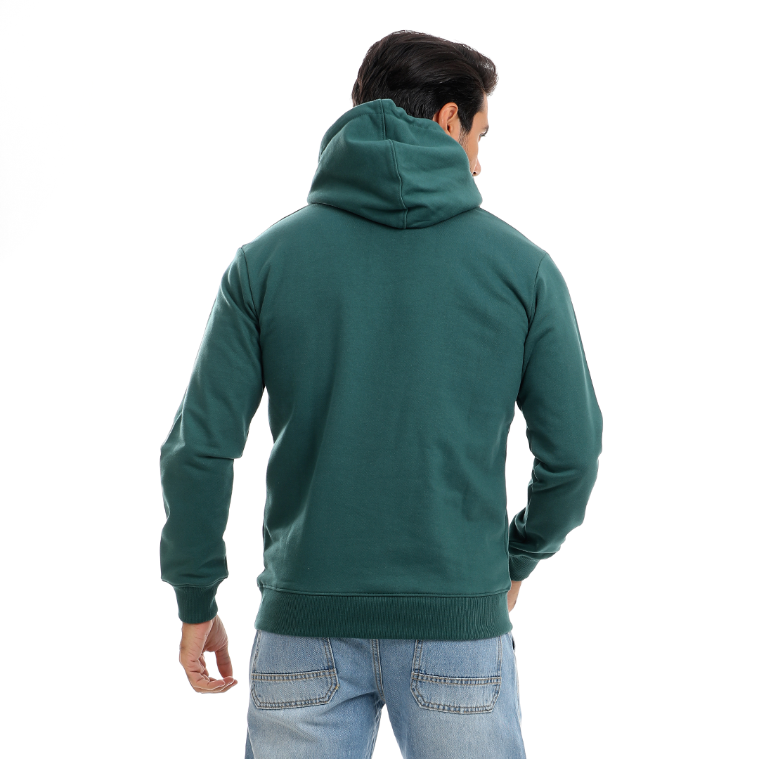 Solid Hoodie with Hood and Pocket