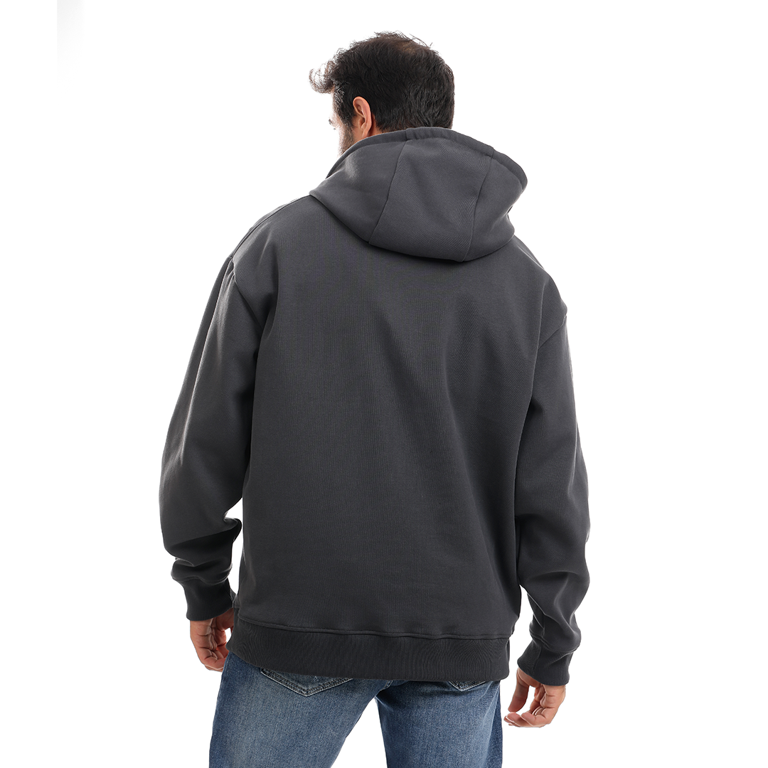 Hoodie with Hood and Printed Front