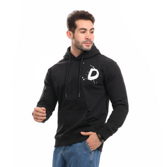 Hoodie with Hood and Printed Front and Back