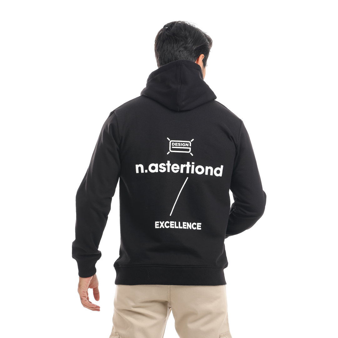 Hoodie with Hood and Printed Front and Back