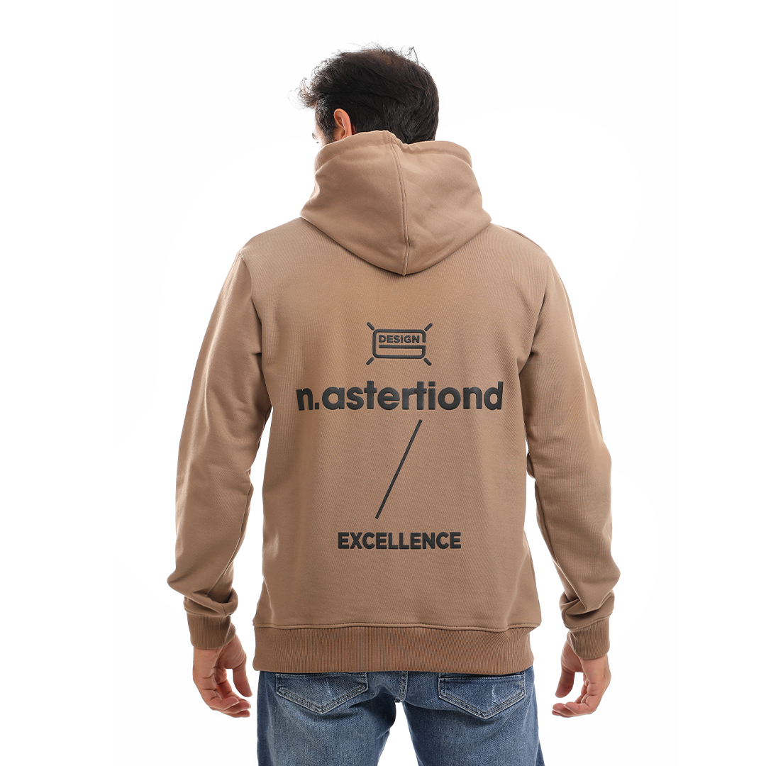 Hoodie with Hood and Printed Front and Back