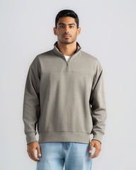 BASIC QUARTER-ZIP SWEATSHIRT