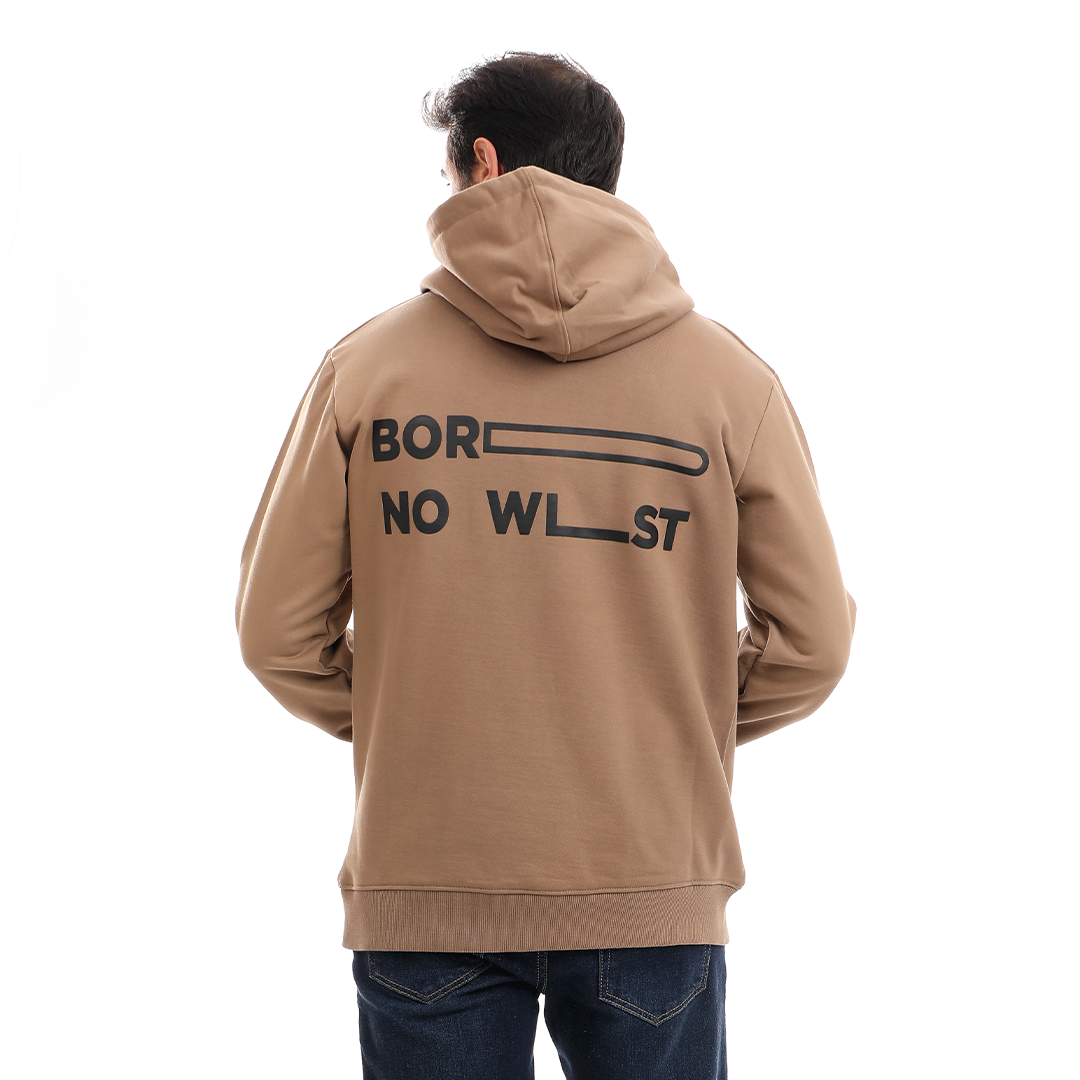 Hoodie with Hood and Printed Front and Back