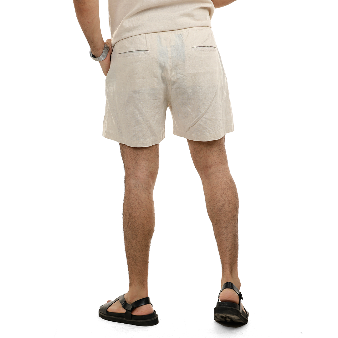Linen Blend Drawsting Shorts