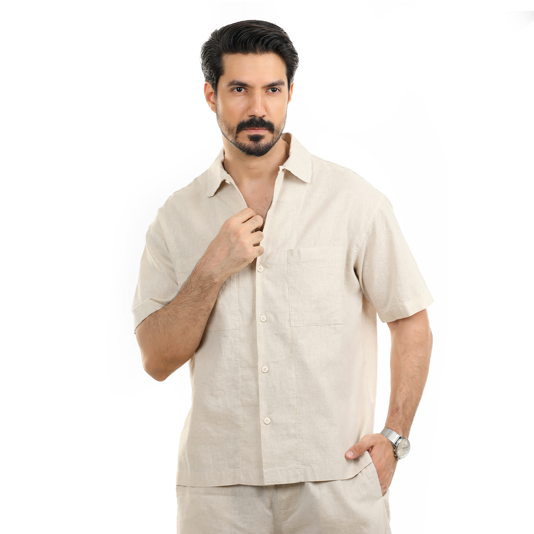 Casual Linen Blend Shirt