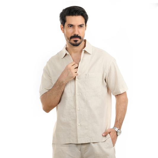 Casual Linen Blend Shirt