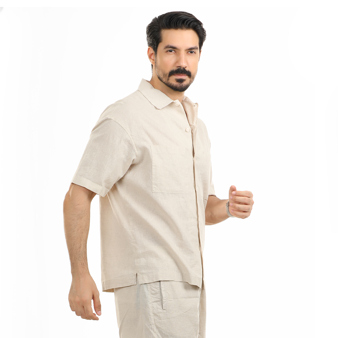 Casual Linen Blend Shirt
