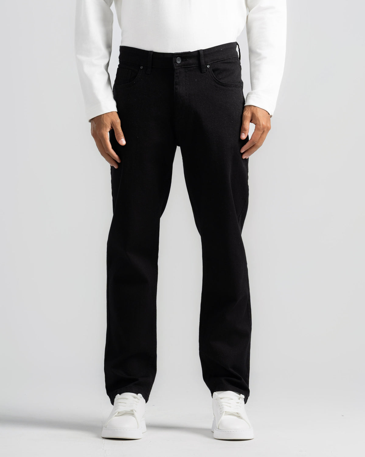 Straight Fit Gabardine Pants-5 Pocket