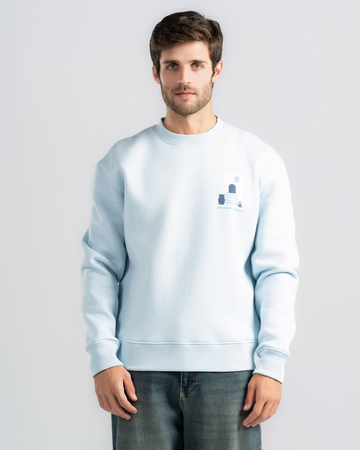 Printed Crewneck Sweatshirt