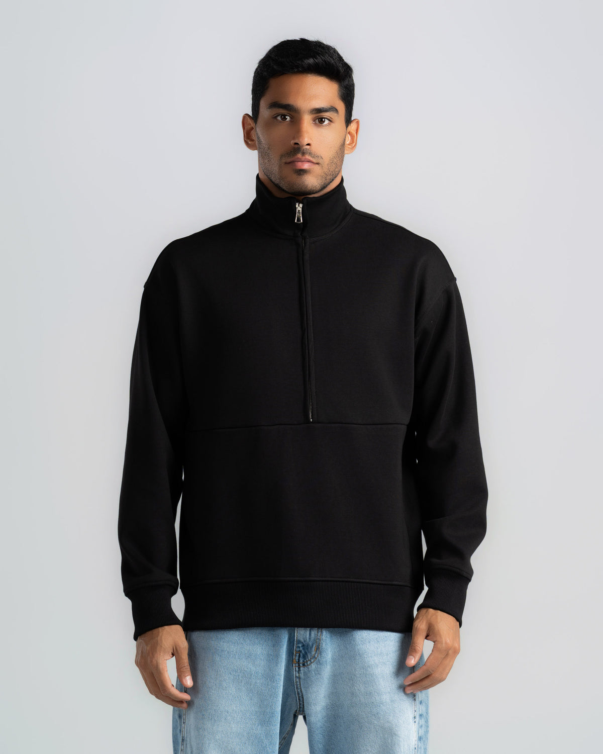 BASIC Half-ZIP SWEATSHIRT