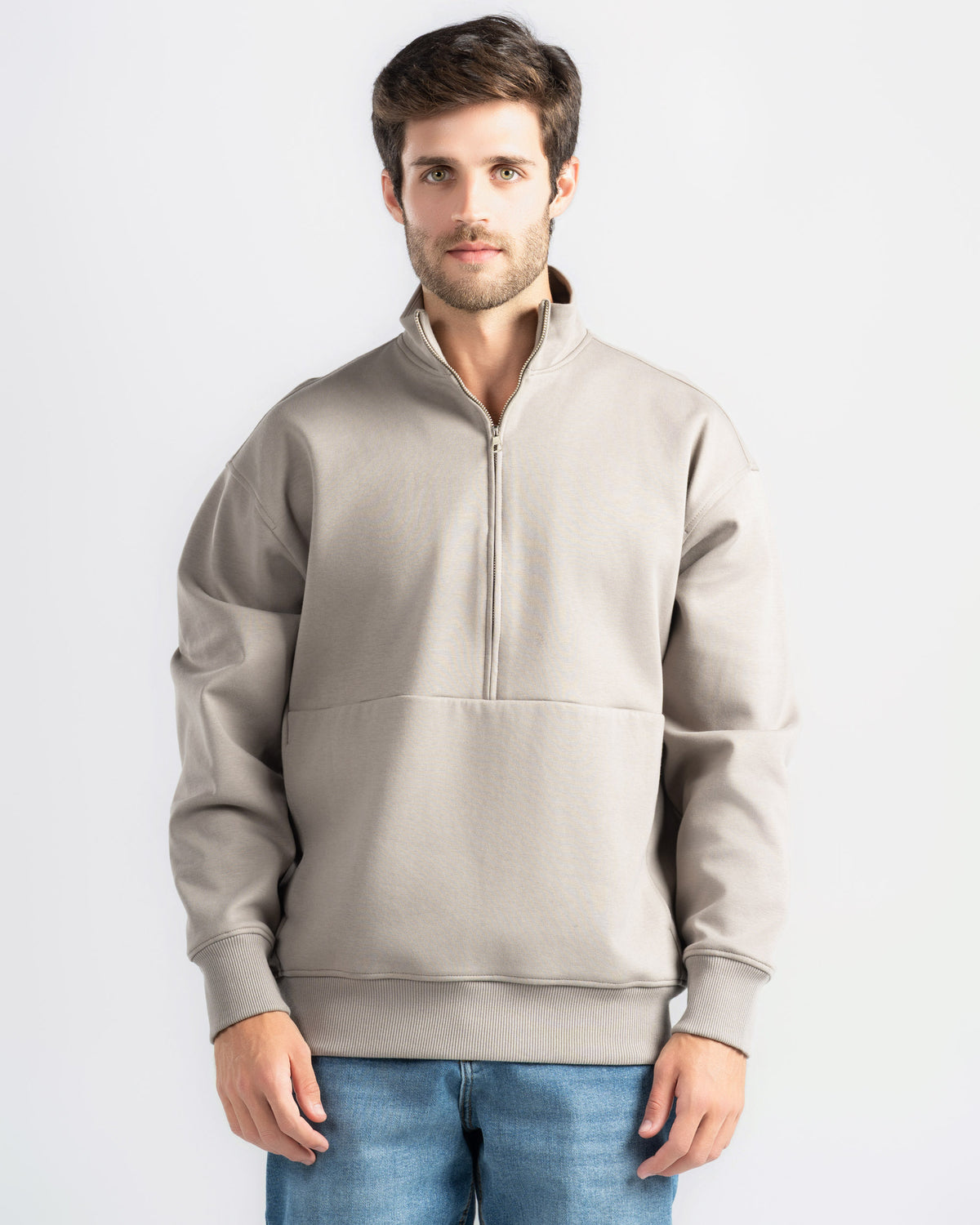 BASIC Half-ZIP SWEATSHIRT