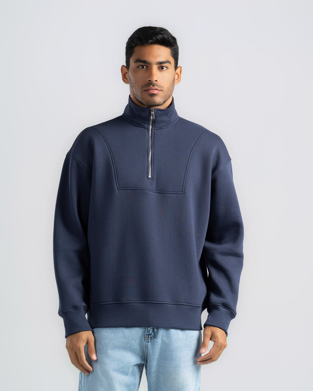 BASIC QUARTER-ZIP SWEATSHIRT