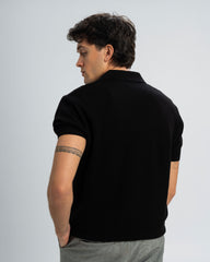 TEXTURED KNIT POLO SHIRT