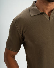 TEXTURED KNIT POLO SHIRT
