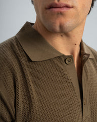 TEXTURED KNIT POLO SHIRT
