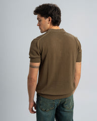 TEXTURED KNIT POLO SHIRT