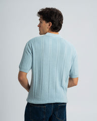 TEXTURED KNIT POLO SHIRT