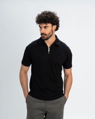 Regluar Fit Polo T.shirt With Zip