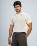 RIB KNIT POLO SHIRT