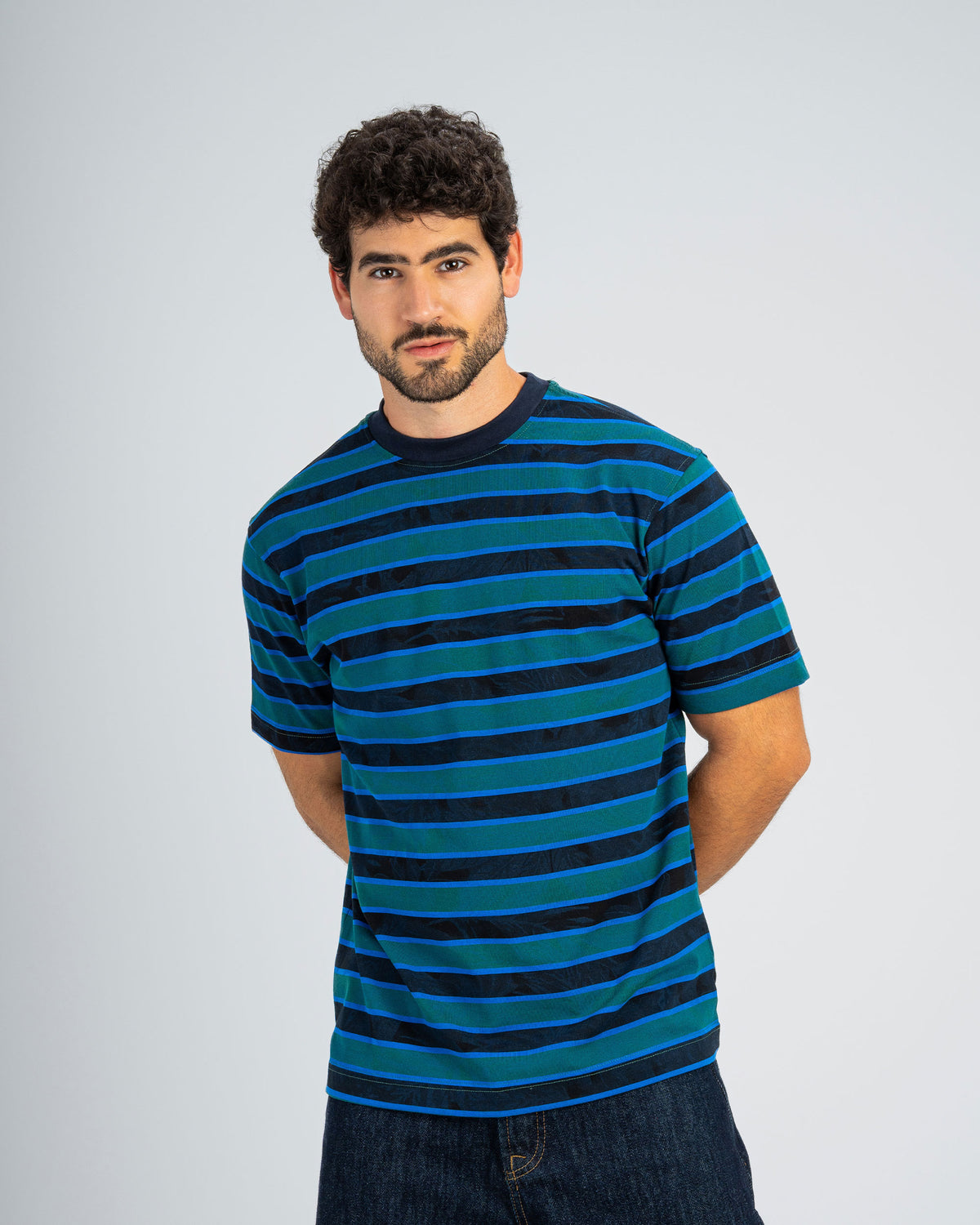 STRIPED JACQUARD T-SHIRT