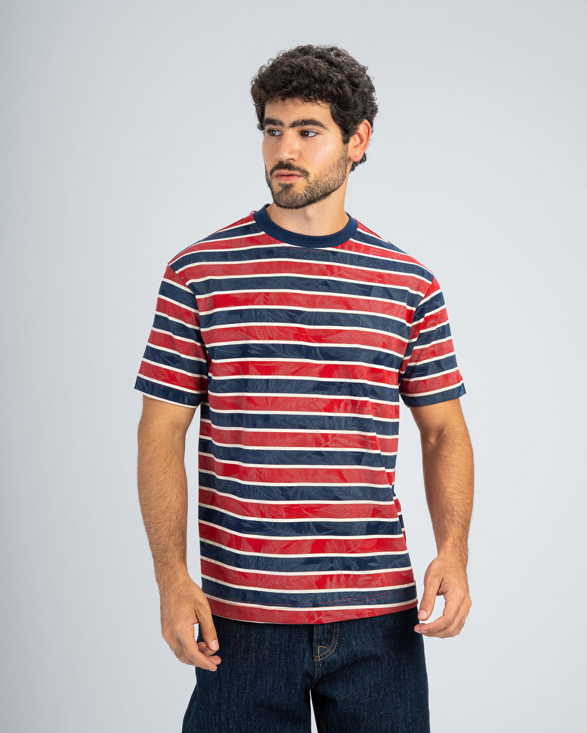 STRIPED JACQUARD T-SHIRT