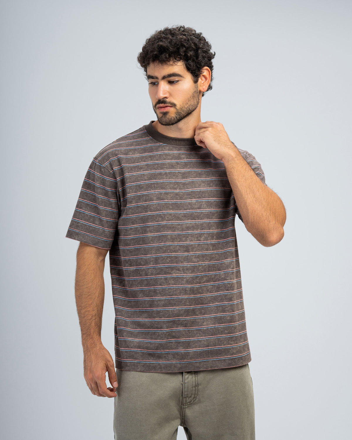 STRIPED JACQUARD T-SHIRT