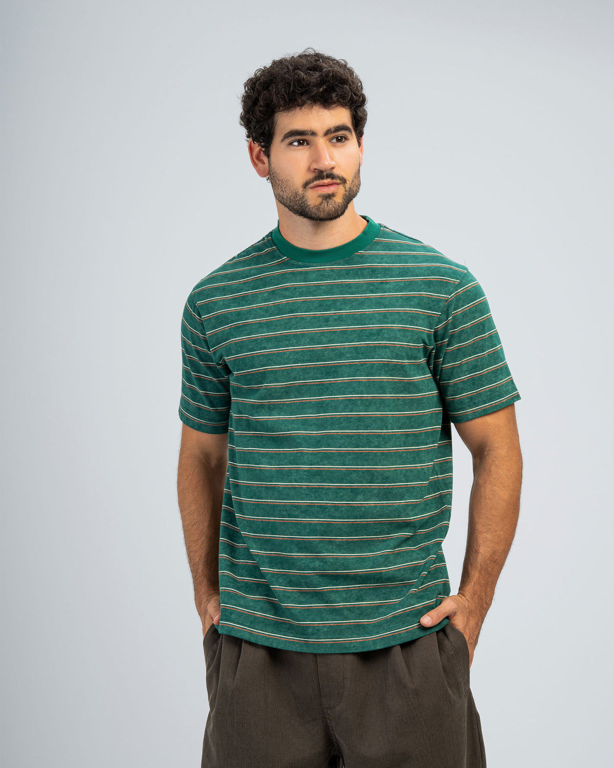 STRIPED JACQUARD T-SHIRT