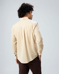 REGULAR FIT LINEN-COTTON SHIRT