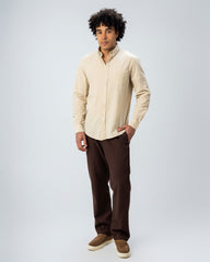 REGULAR FIT LINEN-COTTON SHIRT