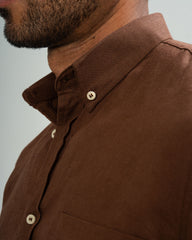 REGULAR FIT LINEN-COTTON SHIRT