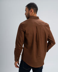 REGULAR FIT LINEN-COTTON SHIRT