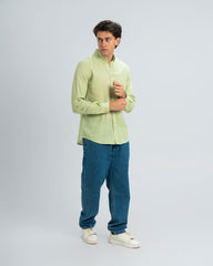 REGULAR FIT LINEN-COTTON SHIRT