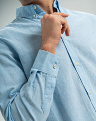 REGULAR FIT LINEN-COTTON SHIRT
