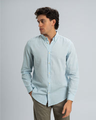 REGULAR FIT LINEN-COTTON SHIRT